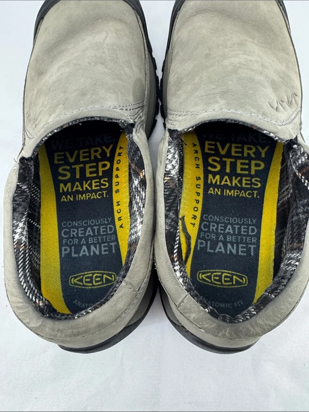 Keen Womens Kaci III Gray Leather Flannel Low-top Slip-on Shoes Loafers, sz 11 - Picture 7 of 15